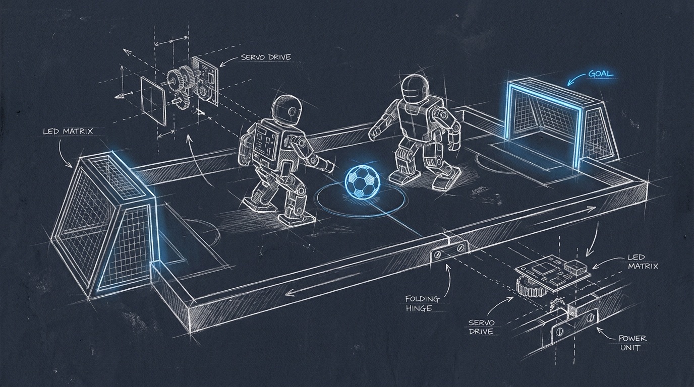 What Is RoboSoccer? The First Table Soccer Game With Real Robot Players