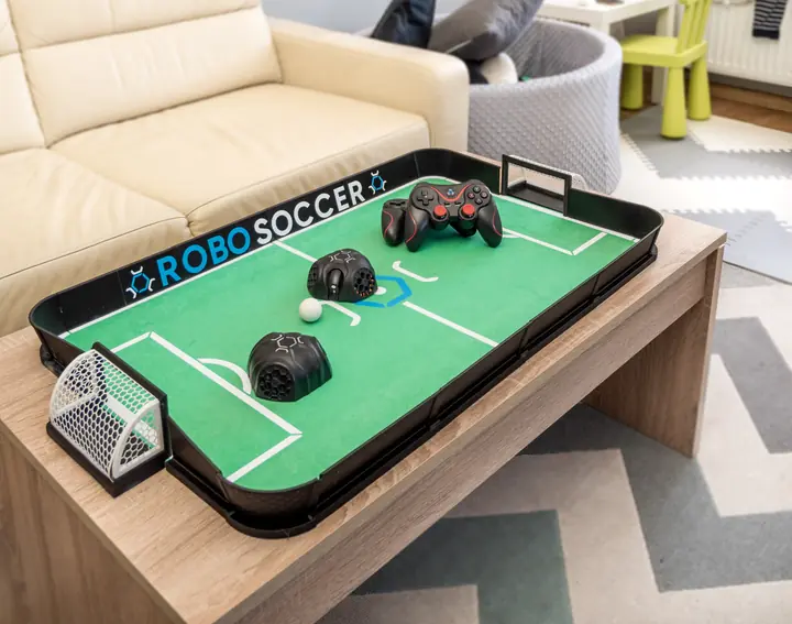 RoboSoccer — At home on a coffee table