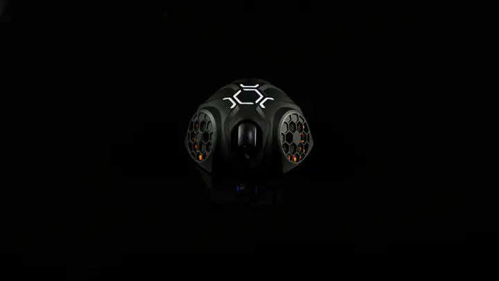 RoboSoccer — Robot on black
